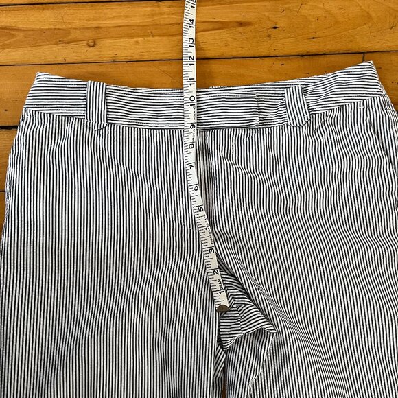 Ann Taylor LOFT Ann Striped Seersucker Pants, Size 10 - Picture 8 of 10